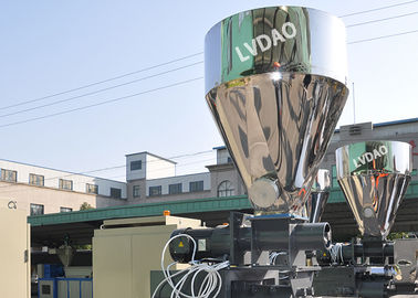 tolva del alimentador de tornillo de los PP PE de la altura del almacenamiento de 900m m, 3 extrusor del alimentador de la fuerza del kilovatio 300~450Kg/H