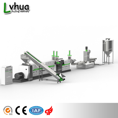 Accione la línea caliente salida de la granulación del cortador del anillo del agua del HDPE 110-45kw de LDK 400-500kg/h