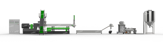 Línea gemela paralela poder de la granulación del extrusor de tornillo del ABS del diámetro 110kw/22kw del tornillo de 75/140m m