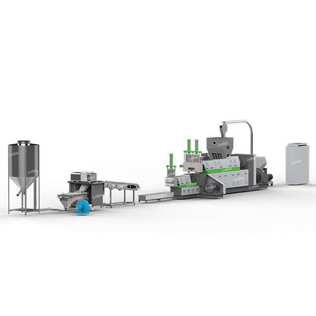 Alimentador lateral crushing&amp;loading automático LDS-03 que recicla la línea de la máquina